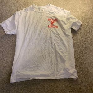 Mens Large White & Red New Balance Basketball Shirt